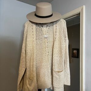 Western Desert Inspired Cream Sweater - Women’s - Knox Rose XL